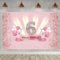 6. Geburtstag Banner 6 Geburtstag Deko Rosegold Party Dekoration Mädchen, Stoff Schild Poster 6. Jahrestag Party Geburtstagsbanner Tischschmuck Plakat, Glitzern Rosa