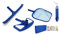 well2wellness Pool Zubehör Set 1 Basic 5-teilig mit Laubkescher, Thermometer, Bodensauger, Beckenbürste Plus Test-Kit für Chlor + pH (P1860)