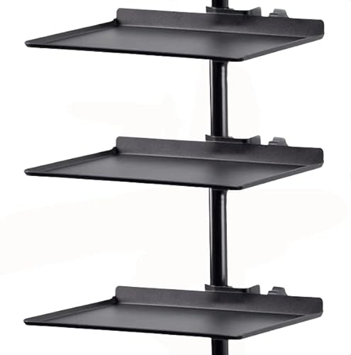 ERINGOGO 3pcs Microphone Stand Tray, 7.9 x 5.1in Sound Card Tray, Mic Stand Accessory Tray, Holder Clamp - On Rack for Music Sheets, Live Streaming