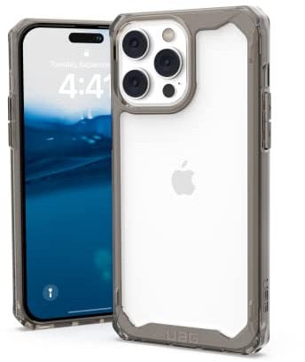 URBAN ARMOR GEAR UAG Designed for iPhone 14 Pro Max Case Grey Ash 6.7 Plyo Lightweight Slim Shockproof Transparent Protective Cover Compatible with Wireless Charging