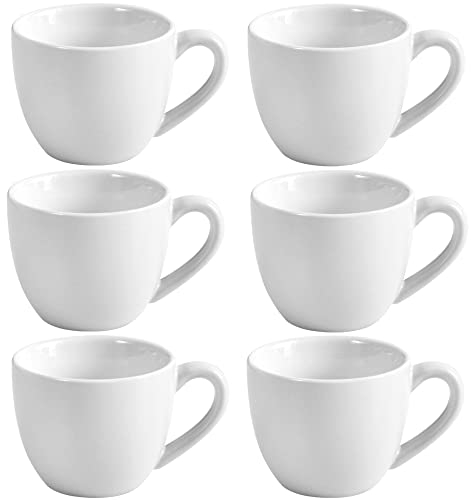 homEdge Mini Pro Espressotasse, 85.0 g / 90 ml, winzige Kaffeetassen, Demitasse für Espresso, Tee, Weiß