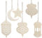Ramadan Deko | 6 Stück Ramadan Kareem Dekoration | Halbmond Sterne Stil Licht Form Anhänger Ornament für Ramadan Eid Mubarak Dekorationen