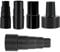 5 Pieces Universal Vacuum Cleaner Power Tool Dust Extraction Hose Adaptor, 2-1/2 Inch to 1-1/4 Inch; 1-1/4 Inch to 1-3/8 Inch to 1-1/2 Inch; 1-3/8 Inch to 1-1/4; 32mm to 35mm; 32mm to 45mm