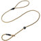 Dog & Field Pro Trialler Slip Lead, Brown. 1.2m Rope Lead For Dogs With Push Button Stopper