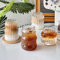 Eiskaffee-Tassen gerippt, gewellt, Retro-Trinkgläser, Latte-Tassen, Glaswaren, Gläser, Tassen für Tee, Milch, Whisky, Kaffeebar-Zubehör (4 Stück (410 Ml + 530 Ml + 530 Ml + 650 Ml))