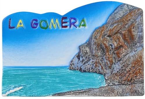 3D La Gomera Kanarische Inseln Spanien Kühlschrankmagnet Souvenir Kühlschrank Dekoration Magnetaufkleber handbemalt Handwerk