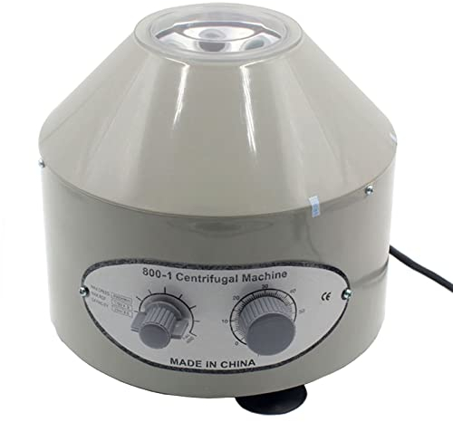 Petite centrifugeuse électrique de Paillasse, centrifugeuse de Laboratoire 4000 TR/Min, centrifugeuse médicale avec Vitesses réglables et minuterie 6 x 20 ML