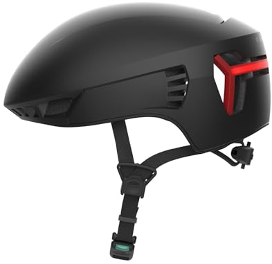 CRNK Genetic Alpha Fahrradhelm – Ultraleichter Rennradhelm mit LED-Beleuchtung, Aerodynamischer Helm für Herren & Damen, Magnetverschluss, Perfekte Passform, EPS+PC-Schutz – Schwarz – M