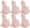 FXKS 6 Lot de Satin Chaise 43x55 inch Housses Chaise Universelles,Chaises Lavables Amovibles Slipcover Convient Plupart Chaises,Housse de Chaise Protecteur pour Les de Mariage Banquet(Or Rose)