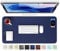 GOMIN Schreibtischunterlage 80x40cm - PU Leder Mauspad Wasserfest & Rutschfest - Laptop Tischunterlage Groß - Leicht zu reinigende Schreibunterlage - Mousepad XXL für Büro und Home-Office - Blau