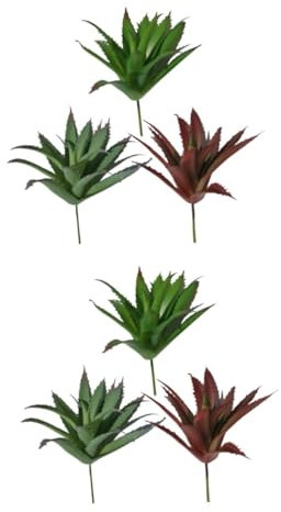 RORPOIR 2 Sets Künstliche Pflanzen Simulation Aloe Gefälschte Pflanze Für 3 Farben Home Und Zubehör 3 Stück * 2