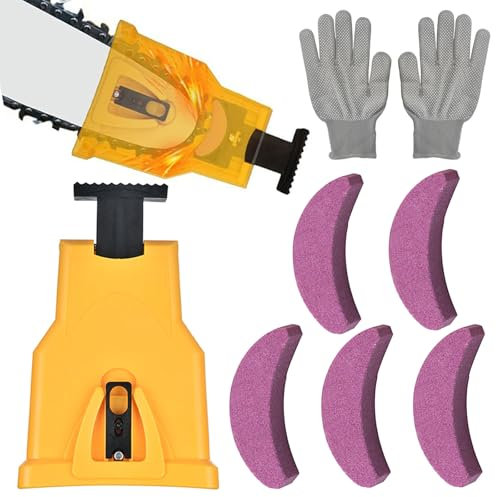 Kettensäge Schärfgerät,Profi Saw Kettenschärfer,Tragbar Handkurbeln Kettensägenschärfer, Kettenschärfgerät Kit, Ultra Saw Kettenschärfer Für Jede Kettensäge