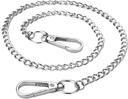 Siliget Trouser Chain 53cm, Hip Hop Punk Pants Chain Belt Silver, Goth Accessories Metal Trouser Chain for Pants for Women and Men