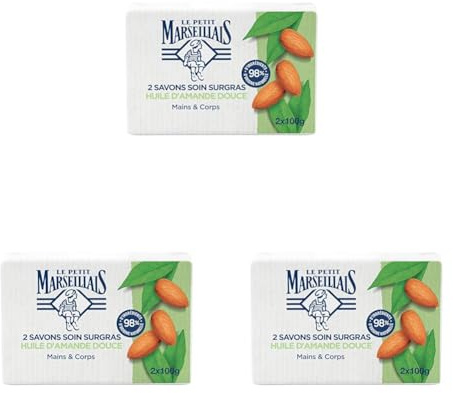 Le Petit Marseillais Savon Kraft Amande Douce 2x100g (Lot de 3)