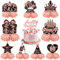 60th Birthday Table Decorations for Women - Rose Gold Party Honeycomb Centerpieces Cake Toppers Supplies, 17 Pieces Cheers to 60 Years Vintage 1965 Decor Happy 60th Birthday