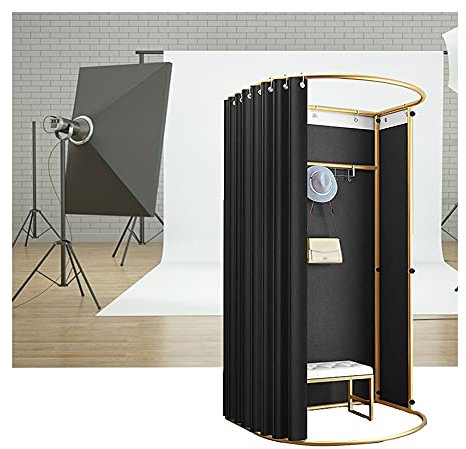Schwarze Sichtschutzwand für Bekleidungsgeschäft, Boutiquen, Einkaufszentren, 100 x 95 x 200 cm