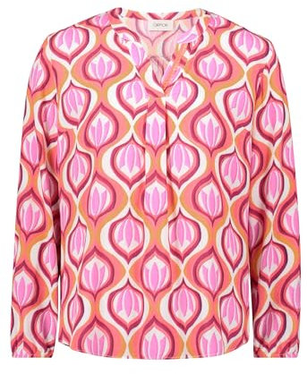 Cartoon Damen Blusenshirt mit Muster 44, Orange/Rosé