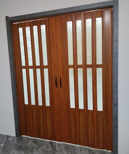 Porta A Soffietto Porte A Libro Divisori Commerciali Per Porte Pieghevoli In PVC Per Carichi Pesanti, Doppia Porta Retrattile Plissettata Ad Olio Impermeabile Per Ristorante - Salvaspazio(120x210cm/47