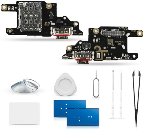 ExtKry Puerto de Carga para Xiaomi Poco X6 Pro Kit Reparación | Conector de carga flex de carga placa de carga charger port con micrófono y kit reparación.