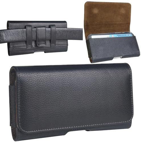 Diihossbox Phone Holster for Galaxy S25 Ultra S24 Ultra S23 Ultra S22 Ultra Note 20 Ultra iPhone 16 15 14 13 Pro Max/15 14Plus Genuine Leather Cell Phone Belt Holder (Fits Otterbox Commuter Case)