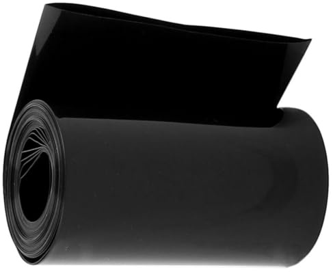 TA-VIGOR PVC-Schrumpfschlauch, Flache Breite, 2,1 m Länge, 70 mm, Schwarz, für Akku-Pack