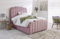 MOORCROFT BEDS 4FT Small Double Ottoman Storage Divan Bed Frame Upholstered in Plush Velvet Gas Lift Up With Headboard - No Mattress (Pink, 4FT Small Double Bed Gas Lift)