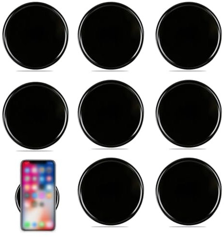 SIRLOMU Tapis Antidérapants Lavables en Silicone, 8 Pièces, Adhésifs Double Face, Convient pour Tableaux de Bord et Téléphones Portables, Tapis Intérieur pour Rangement Voiture (8 cm)