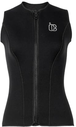kowaku 3 mm Frauen mit Neopren -Top -Anzug weicher thermischer minimalistischer Neopren -Hülsenlosen -Weste -Tauch -Tops zum Trainingskanu -Surfen