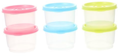 INOOMP 6stücke Aufbewahrungsbox für Babynahrung Mini-aufbewahrungsboxen aus Kunststoff Tragbare Soßenhalter für Trockenfrüchte und Salatdressings Geeignet für Kühlschrank Zufällige Farbe