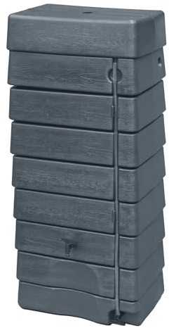 276 Litre Grey Wall Tank with Rain Trap Downpipe Connector