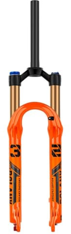 AADDFDD Fourche Avant à Suspension pour VTT 29 Pouces, Course 120 mm, Fourche pneumatique Droite en Alliage à dégagement Rapide 9 mm 1-1/8 avec réglage du Rebond