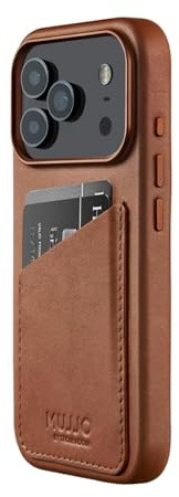 Mujjo Schutzhülle aus Leder für iPhone 17 Pro, MagSafe-kompatibel, Hellbraun
