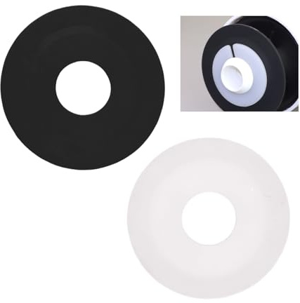 Lot de 2 Joints de Valve Chasse d'eau avec Siamp Skipper 45 Storm 33A | Joints en Silicone Noir et Blanc Ø72 mm, Étanches et Durables, Accessoires pour Réservoir WC
