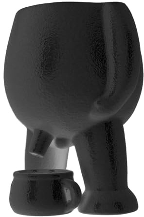 Alomejor Pot de Fleur en Céramique Succulente, Petit Homme Qui Fait Pipi, Décoration pour Bureau, Matériau de qualité Supérieure, Idéal, Design Amusant pour Les Amateurs de Plantes (Black)