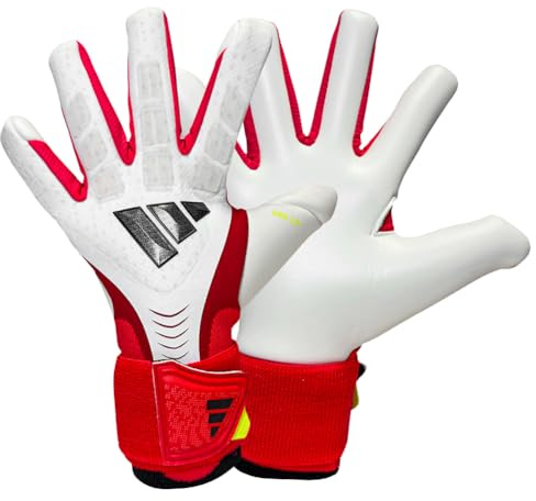 adidas Predator Pro Strap Junior Torwarthandschuhe, Größe 5, Weiß/Rot