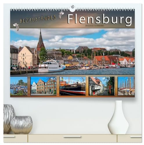 Bezauberndes Flensburg (hochwertiger Premium Wandkalender 2026 DIN A2 quer), Kunstdruck in Hochglanz: Flensburg, wunderschöne Hafenstadt an der Förde. (CALVENDO Orte)