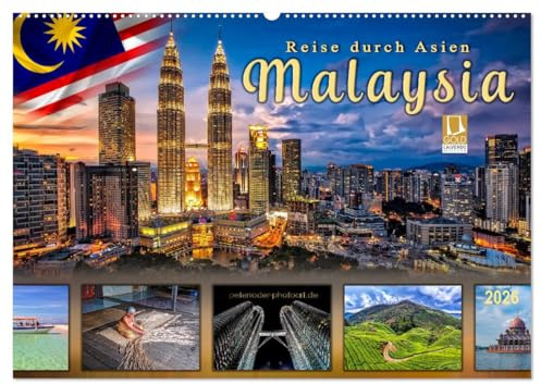 Reise durch Asien - Malaysia (Wandkalender 2026 DIN A2 quer), CALVENDO Monatskalender: Malaysia, tropischer Staat im Herzen des asiatisch-pazifischen ... Kulturlandschaft. (CALVENDO Orte)