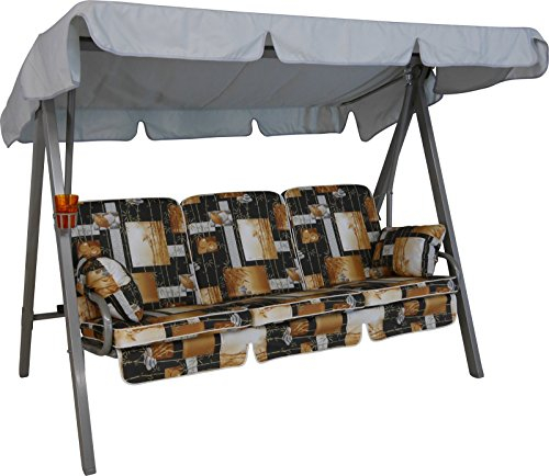 Angerer Select Hollywoodschaukel 3-Sitzer Design Bambus, braun, 210 x 145 x 160 cm, 6002/075/14