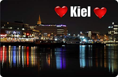 Cadora Magnetschild Kühlschrankmagnet I Love Kiel I