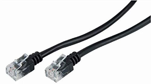 ASNQ 10m ADSL Ultra High Speed Broadband Modem Cable RJ11 to RJ11 Telephone Extension Internet Wire Network Black (Availability in 3m, 5m, 10m, 15m, 20m) (10m)
