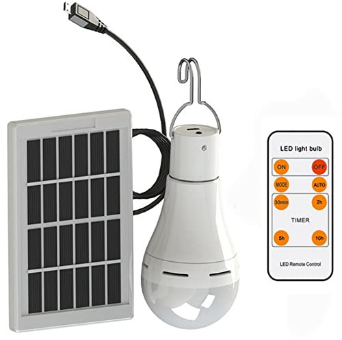 1 pièce Chaozan®9W 350LM LED Ampoule Menée Solaire Portative, Lampe Actionnée Solaire d'ampoule de pour l'éclairage extérieur de Tente de Camping d'intérieur Randonnée Camping Contrôle à distance