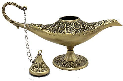 Fashion158 Details About China Bronze Skulptur Dekoratives Muster Aladdin Lampe