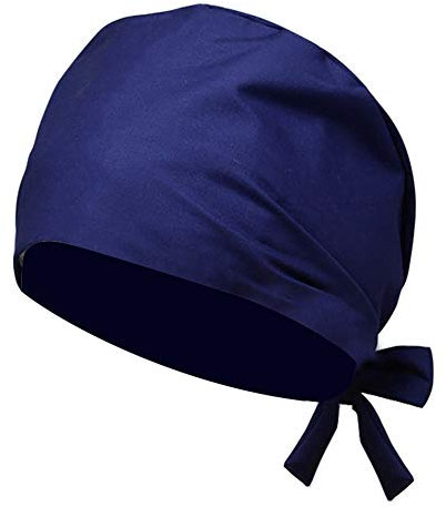 Arbeitsmütze Baumwolle Kappe Herren Scrub Cap Damen Haube für Küche Kochmütze Turban Einfarbige Industriekappe Staubkappe mit Elastische Haarkappe Weich Kopftuch für Lange Haare Kurze Haare