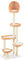 vidaXL Handmade Natural Willow Wood Cat Tree - Comfortable Cat Scratching Post with Soft Plush, Sisal Rope and Cozy Baskets for Relaxation and Exercise