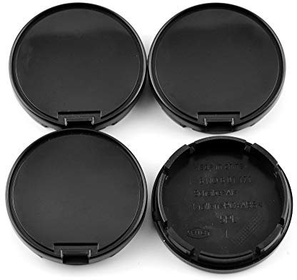 RhinoTuning 4 Stück Radnabenkappen für VW Nabendeckel OD 56 mm ID 53 mm, Schwarz Radnabenabdeckung Geeignet für Vento Bora Golf Beetle Lupo Polo Rad, 6N0601171 Felgendeckel