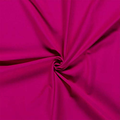 0,5m Baumwoll-Jersey uni 8% Elasthan Baumwollstoff elastisch Meterware Jersey-Stoff Oeko-Tex Kl 1, Farbe:pink