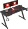 Homall Gaming Desk 120 x 60 cm PC Computer Desk Z Shaped Computer Table PC Gaming Table Gamer Desk for Home Office, Desk with Headphone Hook, Black