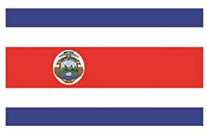Stormflag Costa Rica Flagge(90cmx150cm) Polyester Pongee 90g mit Ösen mit Doppelnadel genäht.