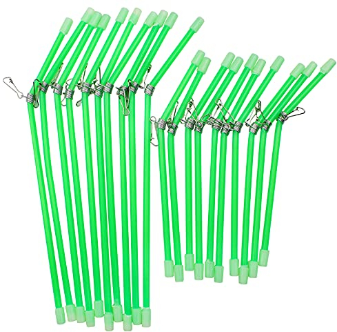 milaosk 20 Stück Anti Tangle Abstandshalter Fishing Anti-Tangle Boom mit Wirbel Gebogen Angeln Zubehör Futterkorbhalter Abstandshalter Röhrchen Für Karpfen-Angeln (15cm and 22cm)
