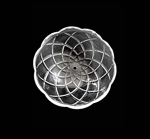 Generico Bobeche de cristal transparente copa grande araña final con agujeros para colgar Lisa 25 cm